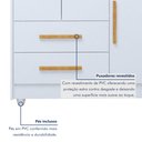 Ver imagem 6 de Quarto de Bebê Completo com Cômoda, Mini Berço com Colchão e Guarda Roupas Lila