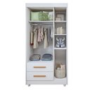 Ver imagem 4 de Quarto de Bebê Completo com Cômoda, Mini Berço com Colchão e Guarda Roupas Lila