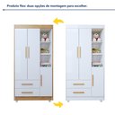 Ver imagem 5 de Quarto de Bebê Completo com Cômoda, Mini Berço com Colchão e Guarda Roupas Lila