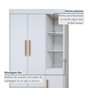 Ver imagem 7 de Quarto de Bebê Completo com Cômoda, Mini Berço com Colchão e Guarda Roupas Lila