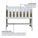 Ver imagem 5 de Quarto de Bebê Completo com Cômoda, Mini Berço com Colchão e Guarda Roupas Lila