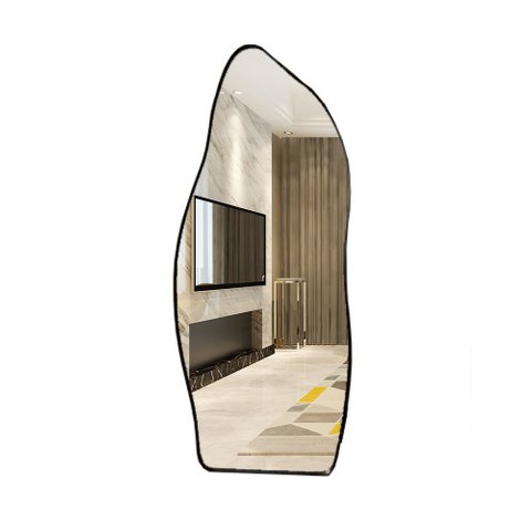Espelho Decorativo Moldura de Aluminio E06 170 X 70 Orgânico Lapidado Moderno Pinterest Preto
