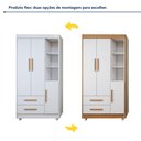 Ver mais imagens de Quarto de Bebê Completo com Cômoda, Mini Berço com Colchão e Guarda Roupas Lila Amadeirado/Branco