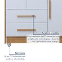 Ver imagem 6 de Quarto de Bebê Completo com Cômoda, Mini Berço com Colchão e Guarda Roupas Lila