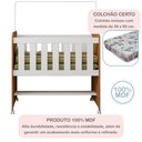 Ver mais imagens de Quarto de Bebê Completo com Cômoda, Mini Berço com Colchão e Guarda Roupas Lila Amadeirado/Branco