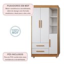 Ver imagem 5 de Quarto de Bebê Completo com Cômoda, Mini Berço com Colchão e Guarda Roupas Lila