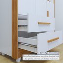 Ver mais imagens de Quarto de Bebê Completo com Cômoda, Mini Berço com Colchão e Guarda Roupas Lila