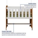 Ver imagem 5 de Quarto de Bebê Completo com Cômoda, Mini Berço com Colchão e Guarda Roupas Lila Amadeirado/Branco