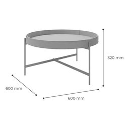 Kit 2 Mesas de Centro em Couro Décor Patrimar Móveis:whisky - 7