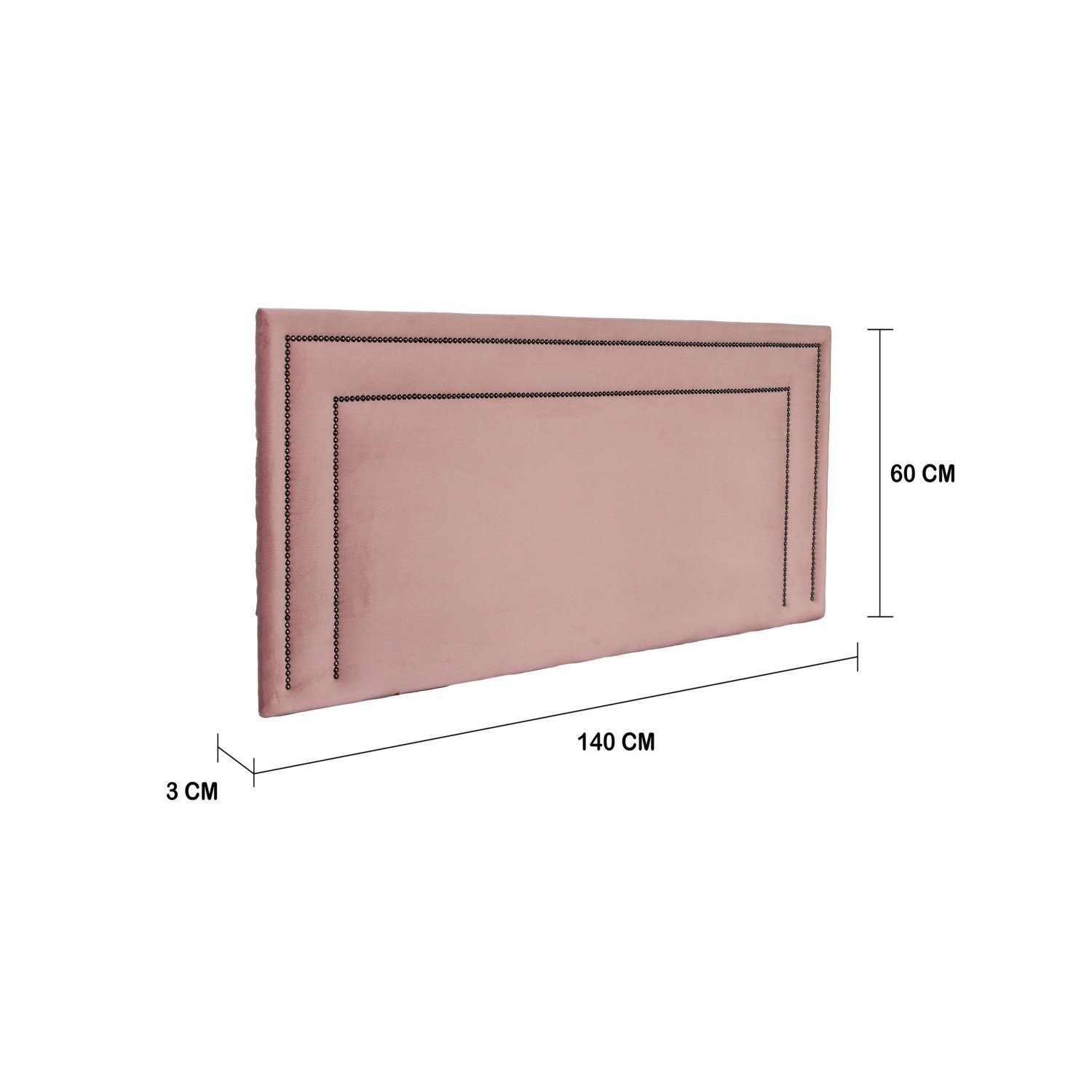 Cabeceira Casal Estofada para Cama Box com Tachas 140x60cm Reta Luxo Dupla - 3