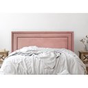 Ver imagem 1 de Cabeceira Casal Estofada para Cama Box com Tachas 140x60cm Reta Luxo Dupla Rosa Rosê/Fumê