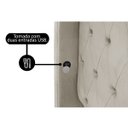 Ver imagem 4 de Kit Baú e Cabeceira Estofada Madeira Cama Box Grécia Queen:bege