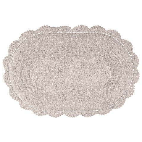 Tapete Banheiro Crochê Oval 50x80 Inrose Kacyumara - Casa k