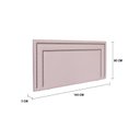 Ver imagem 3 de Cabeceira Casal Estofada para Cama Box com Tachas 140x60cm Reta Luxo Dupla Rosa