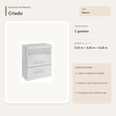 Ver imagem 4 de Mesa de Cabeceira 2 Gavetas com Nicho Branco Formimóveis