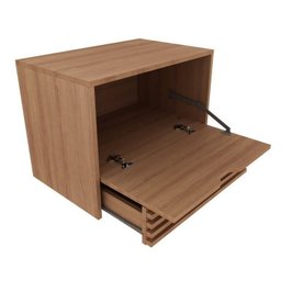 Gabinete Suspenso para Banheiro com Espelheira 60cm Marrom - 7 Gabinete Suspenso para Banheiro com Espelheira 60cm Marrom - 7
