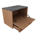Ver imagem 6 de Gabinete Suspenso para Banheiro com Espelheira 60cm Marrom/Preto