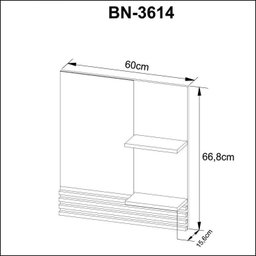 Gabinete Suspenso para Banheiro com Espelheira 60cm - 13