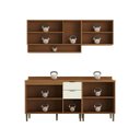 Ver imagem 5 de Kit Cozinha Completa Modulada 100% MDF Safira Nature Off White 190x85cm Casamia