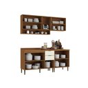 Ver imagem 4 de Kit Cozinha Completa Modulada 100% MDF Safira Nature Off White 190x85cm Casamia