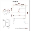 Ver mais imagens de Gabinete para Banheiro com Espelheira 60cm Preto