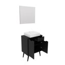 Ver imagem 3 de Gabinete para Banheiro com Espelheira 60cm Preto
