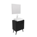 Ver imagem 2 de Gabinete para Banheiro com Espelheira 60cm Preto