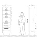 Ver imagem 6 de Cozinha Compacta Modulada 4 Peças 5 Portas 4 Gavetas Evolution Plus Marrom/Tannat/Legno Crema