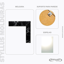 Ver imagem 4 de Espelho de Parede Oitavado Sala Decorativo Preto Marmorizado