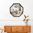 Ver imagem 1 de Espelho de Parede Oitavado Sala Decorativo Preto Marmorizado