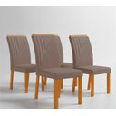 Ver imagem 4 de Conjunto 4 Cadeiras Estofadas MDF Miami Marrom Bege Yescasa