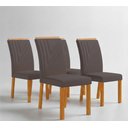 Ver imagem 4 de Conjunto 4 Cadeiras de Jantar Estofadas MDF Miami Cinza Escuro Yescasa