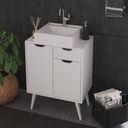 Ver imagem 4 de Gabinete para Banheiro com Espelheira 60cm Branco