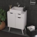 Ver imagem 4 de Gabinete para Banheiro com Espelheira 60cm Branco