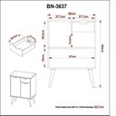 Ver mais imagens de Gabinete para Banheiro com Espelheira 60cm Branco