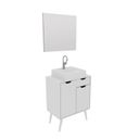 Ver imagem 2 de Gabinete para Banheiro com Espelheira 60cm Branco