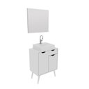 Ver imagem 2 de Gabinete para Banheiro com Espelheira 60cm Branco