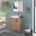 Ver imagem 1 de Gabinete para Banheiro com Espelheira 60cm