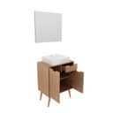Ver imagem 3 de Gabinete para Banheiro com Espelheira 60cm Marrom