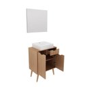 Ver imagem 3 de Gabinete para Banheiro com Espelheira 60cm Marrom