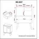 Ver mais imagens de Gabinete para Banheiro com Espelheira 60cm Marrom