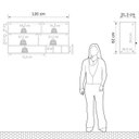Ver imagem 6 de Cozinha Compacta Modulada 6 Peças 7 Portas 4 Gavetas Evolution Plus Marrom/Tannat/Legno Crema