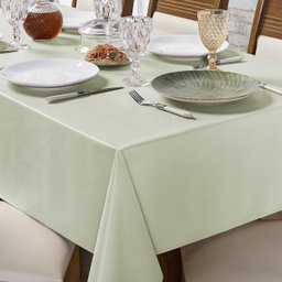 Toalha de Mesa Térmica Impermeável 8 Lugares 1,40x2,50m Bege - 2