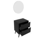 Ver imagem 3 de Gabinete para Banheiro com Espelheira 60cm Preto