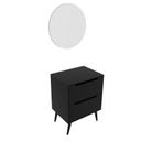 Ver imagem 2 de Gabinete para Banheiro com Espelheira 60cm Preto