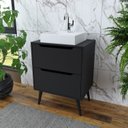 Ver imagem 4 de Gabinete para Banheiro com Espelheira 60cm Preto