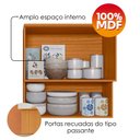Ver imagem 5 de Armario Aereo 4 Portas 80 cm Bari Freijo Off Acetinado Poliman