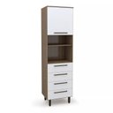 Ver imagem 4 de Cozinha Compacta Modulada 4 Peças 5 Portas 4 Gavetas Evolution Plus Branco/Tannat