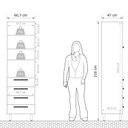 Ver imagem 6 de Cozinha Compacta Modulada 4 Peças 5 Portas 4 Gavetas Evolution Plus Branco/Tannat