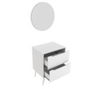 Ver imagem 3 de Gabinete para Banheiro com Espelheira 60cm Branco